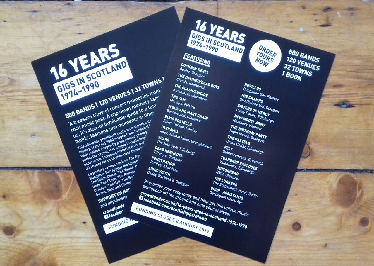 16 Years Gigs in Scotland 19741990 a Music crowdfunding project in